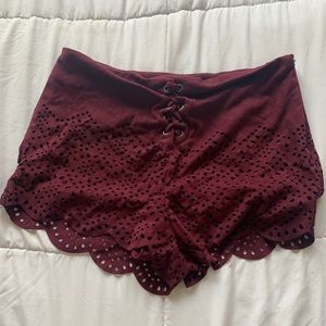 Scalloped shorts